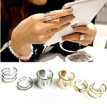 Hot 3Pcs/Set Top Of Finger Over The Midi Tip Finger Above The Knuckle Open Ring For women Fashion Jewelry Free Shipping