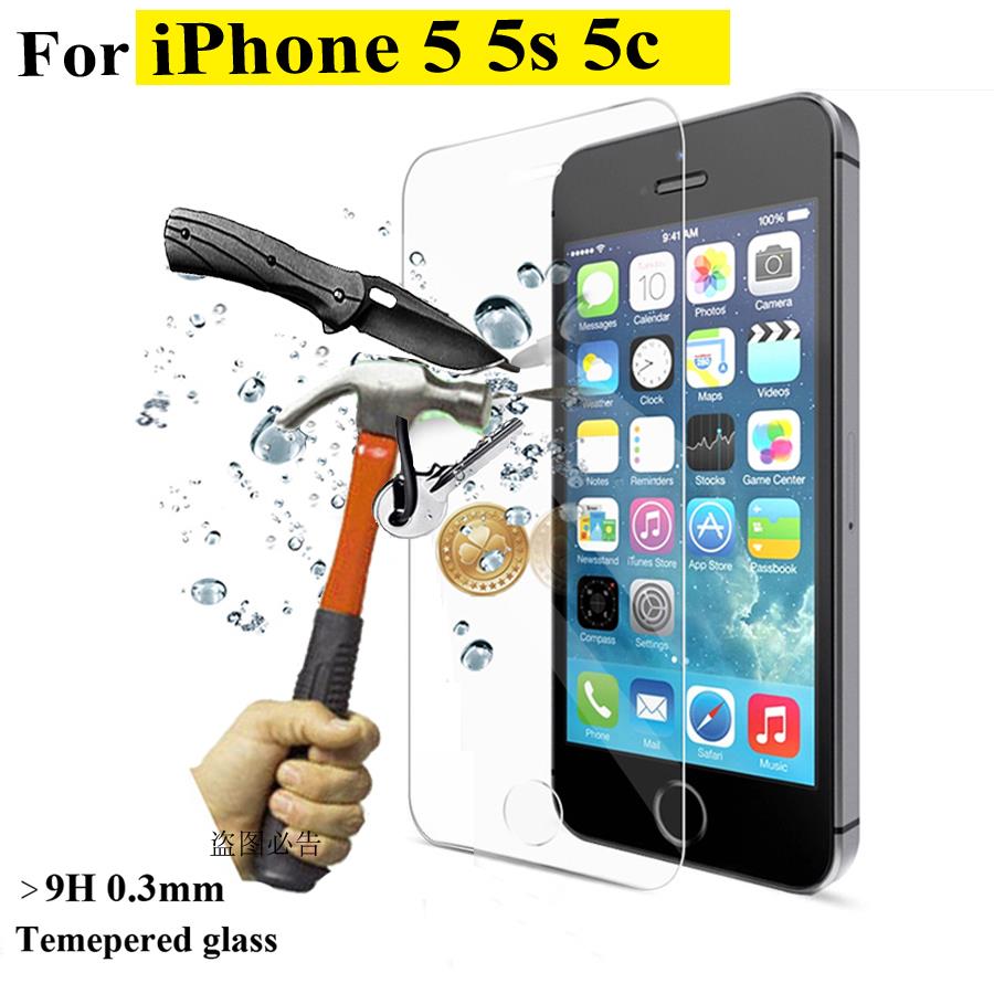 Ultra Thin 0 3mm 2 5D Premium Tempered Glass Screen Protector For iPhone 5 5S 5c