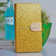 for Lenovo A820 Rhinestone Case  Holder  Diamond hasp CellPhone Flip Leather  Cover Case  With Stand and card slot