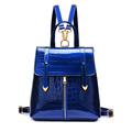 Women PU Leather Backpack New 2016 High Quality Patent Leather Fashion Backpack School Bags For Teenagers