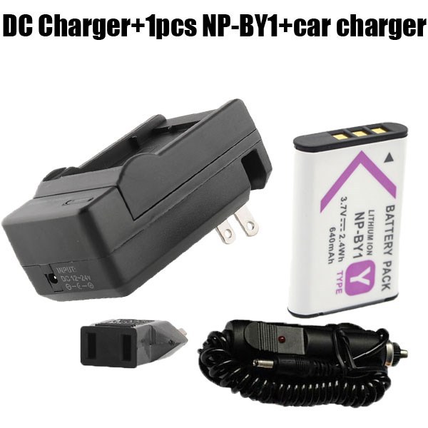1pcs charger + 1pcs battery + car charger