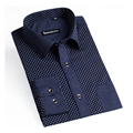 Polka Dot Spring Sumer Autumn Brand Men Dress Shirt Long Sleeve Casual Cloth Muscle Fitted Business