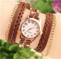 Brown-Fashion-women-dress-watch-women-Casual-Weave-Wrap-chain-Leather-Vintage-Bracelet-Quartz-wristwatch-relogio-feminino