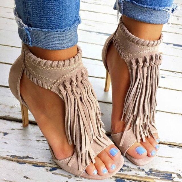 chaussures franges fille