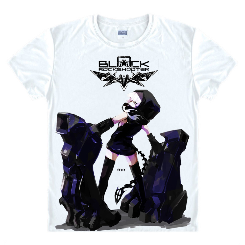 Black Rock Shooter T shirts kawaii Japanese Anime t shirt Manga Shirt Cute Cartoon Mato Kuroi