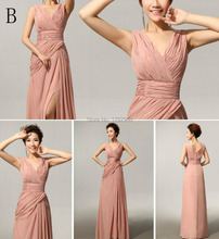 Cheap Custom made Mix style long Split Bridesmaid Dresses colors wedding dress Prom Dress party dress