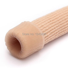Breathable Fiber Gel Finger Toe Protector Fully Lined Ribbed Tube Cushion Calluses Corns Pressure Friction Pain Relieve