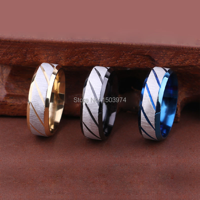 Sanding Surface Titanium Stainless Steel Mens Band Ring 7mm Width Trendy