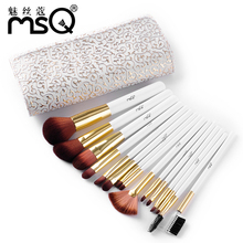 Free Shipping Full Function MSQ Brand Professional 15pcs Top Quality Makeup Brushes Set Cosmetic Tool For