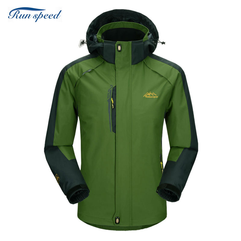 Men's Softshell Jacket Outdoor Windbreaker Ski Camping Hiking Sports Coat Hooded Jacket Waterproof Windproof Jacket MCY001