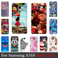 For Samsung Galaxy A310 Case Hard Plastic Mobile Phone Cover Case DIY Color Paitn Cellphone Bag Shell