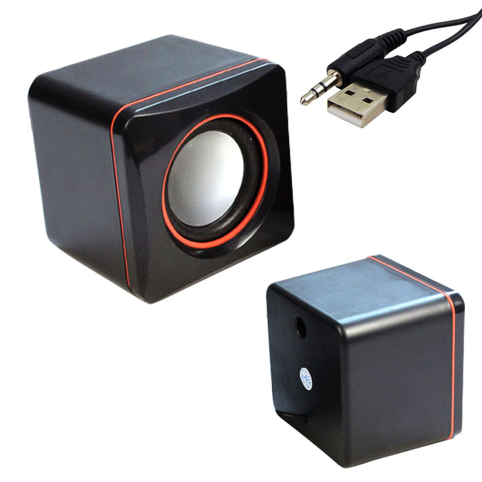 Mini USB Square Style Computer PC Laptop Audio Speaker Small MP3 Sound