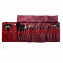 Professional Makeup Brushes Set 26 Pieces Goat Pony Hair With Crocodile Lether Red bag Top Grade