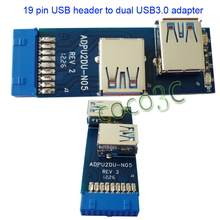 Free Shipping I Tpye USB 3.0 Hub 19pin USB 3.0 header to Dual USB3.0 A Female Port Converter Card USB3.0 Adapter