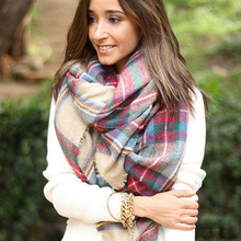 Winter 2016 Tartan Scarf Plaid Scarf cuadros New Designer Unisex Acrylic Basic Shawls Women’s big size Scarves echarpe