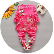 2016 Spring New Brand Newborn Baby Girl Clothes Set Bow Infant Girl Dress Tutu Set Suit Newborn Baby Gift Set Infant Clothing
