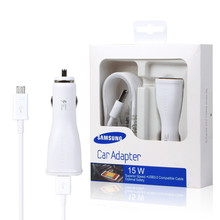 100% Original Auto Universal Single Micro USB Car Charger For Samsung Galaxy Note4 S6 Edge Adaptive Fast Charging Adapter 5V 2A