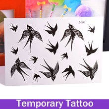 Waterproof Body Art Sexy Temporary Tattoos Sticker Stickers Removable Hot The Trend Of The Swallow Tattoo Designs Drawings
