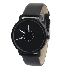 PAIDU Casual Brand Watch Men Women Simple Fashion Quartz Watch Classical Black and White Leather Band
