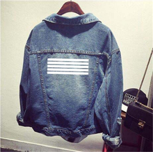 Bigbang kpop Women Jeans Jacket Short Tops 2016 k-pop Spring Autumn Denim Coat Vintage Ripped For Women Clothing chaquetas mujer