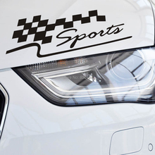 Chequered Flag Sports Classical Car Sticker Auto Decal Eyelids Sticker for Tesla ToyotaChevrolet Volkswagen Hyundai Kia Lada