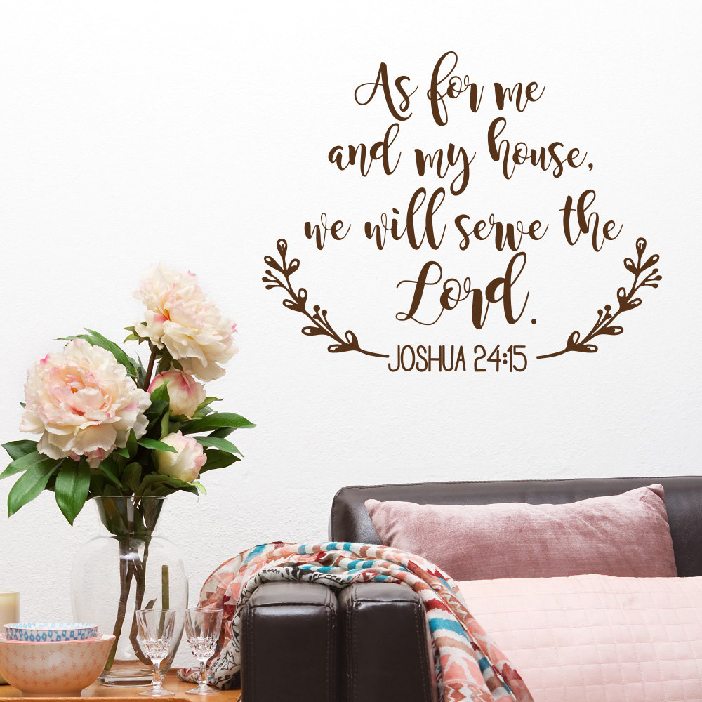 Vinyl Wall Stickers Bible verse Quote Joshua 24;15  But as for me and my house