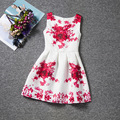 Girls dresses summer 2016 Kids clothes Fashion Princess tutu dress printing flower Children clothing