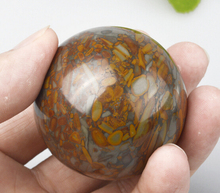natural stone 5cm round Chinese nvwa stone palm health ball for father