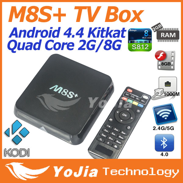 [  ] m8s  tv box amlogic s812    4.4 2.4   5  wi-fi m8s + 2  / 8  h.265 hevc   bluetooth 4.0 kodi