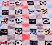 Print chequer microfiber fabric High Quality super soft velboa for DIY sewing toys sofa material velvet(180*100cm)