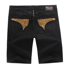 2015 New Robin Shorts Men Robin Jeans Shorts for Men Fashion Designer Famous Brand Robins Jean Shorts Denim Jeans Big Size 40 42
