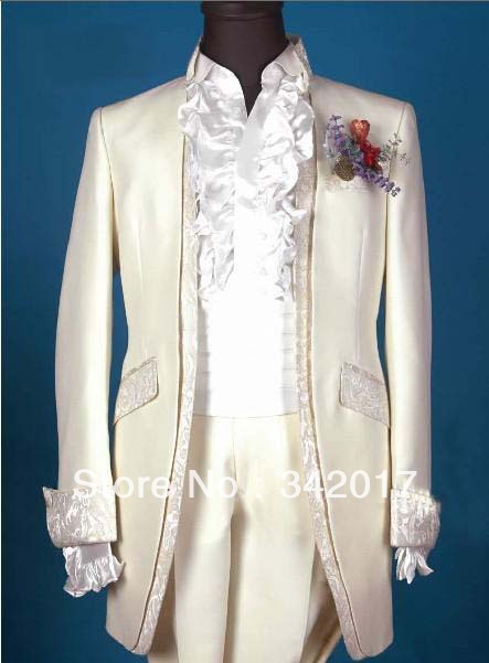 groom white vest and tie