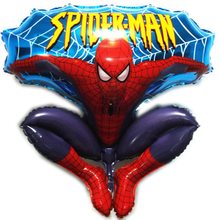 Cartoon Animated Spiderman Foil Helium Balloons Aluminum Ballon Kids Toys Globos Birthday Party Decoration 87*86cm