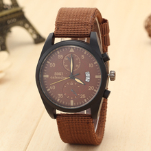 Man waterproof military watches accurate calendar 2016 fashion watches SOKI new bestselling brand watch watch tape