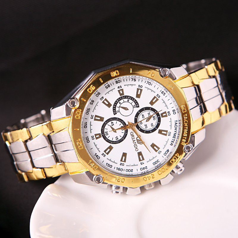 Fashion Men Stainless Steel Watches Analog Quartz Movement Wrist Watch Sport New L05861