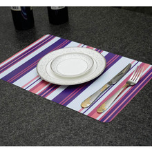 (4Pcs Placemat+4Pcs Coasters) PP Print Waterproof Plastic Dining Nappe Kitchen Decoration For Table Dining Table Accessories