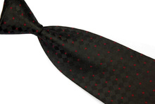 NT0506 Red Black Checks Plaids Classic Smooth Man s Casual Jacquard Woven Silk Polyester Necktie Business