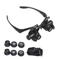 Magnifying Glasses Resin Lupa 10X 15X 20X 25X Eye Jewelry Watch Repair Magnifier Glasses With 2