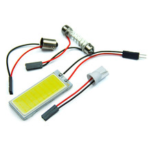2016 New Hot Car Accessories 12V 3W 36 led SMD COB LED Car Panel light Interior Room Dome Car Light Bulb Lamp White FreeShipping