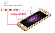 10pcs 0 3MM Titanium Alloy Full screen Tempered Glass Screen Protector Iphone 6 plus 5 5