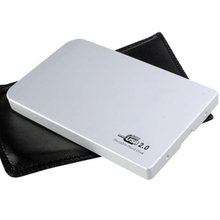 Silver External Hard Drive Disk Enclosure 2.5 Inch Usb 2.0 Ide Ultra Thin Hdd Portable Case