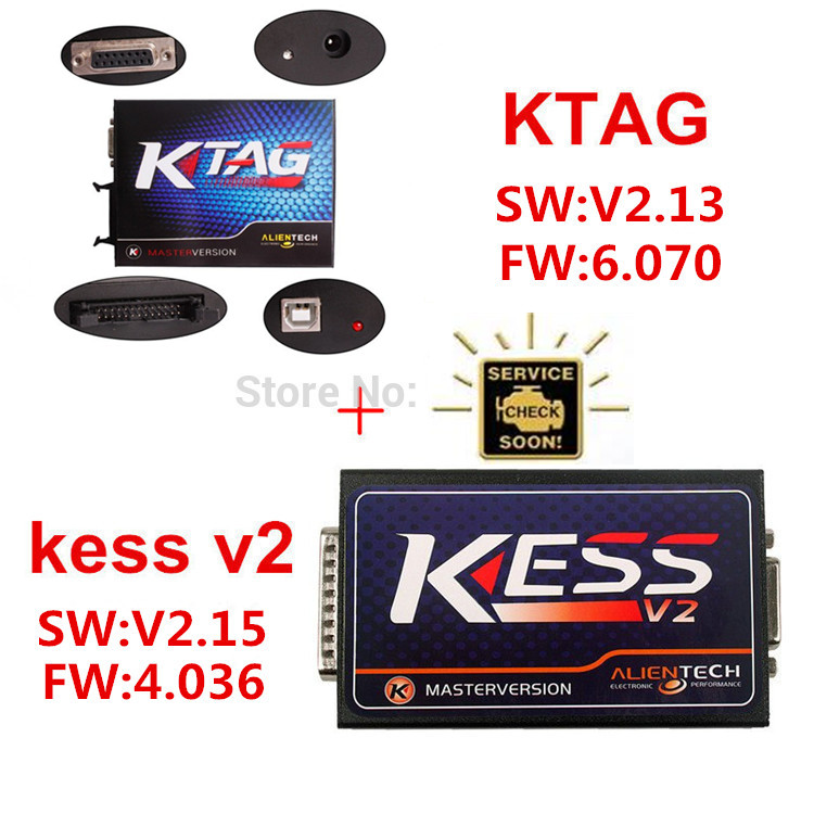 Kess V2 V2.21 (  V4.036 ) + KTAG -tag V2.13 (  V6.070 )    ECU 