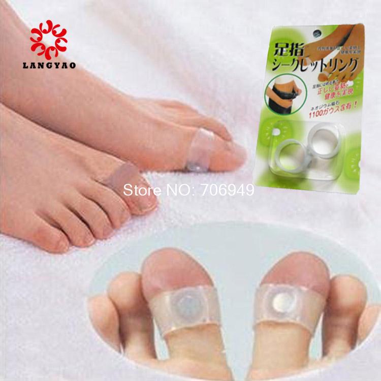 100 pairs 200pcs New 2015 New Magnetic Silicon Foot Massage Toe Ring Health Care Weight Loss