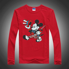 2016 New Spring Autumn Children Tees Fashion Mickey Cartoon Mouse Boys Long Sleeve T shirt Kids