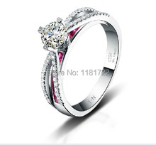 Top Quality Jewelry  Free Elegant Rings For Women 18K Gold Plated  Simulation of Diamond Ring