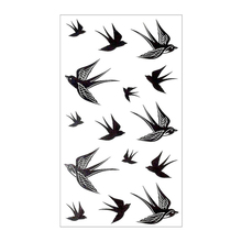 Sexy Black Swallow Bird Temporary Flash Tattoo Sticker 17 10cm Waterproof EN71 High Quality Henna Tatoo