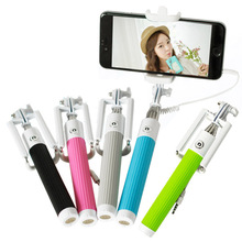 Extendalbe Handheld Selfie Stick Wired Monopod Self Portrait With built In Shutter for iPhone 6 plus 5 5s 4s Samsung Andriod