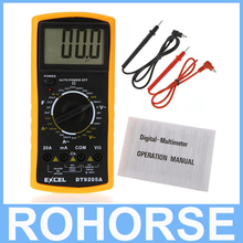 Dt9205a AC / DC pantalla LCD profesional eléctrica Handheld Tester medidor Digital multímetro Multimetro amperímetro multiprobador