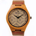Hot SellingBamboo Wooden Watches For Men And Women Bracelet Japanese MIYOTA Movement Wristwatches Genuine Leather
