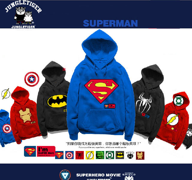 New 2016 Sell like hot cakes SUPER MAN Sweatshirts agents of S H I E L